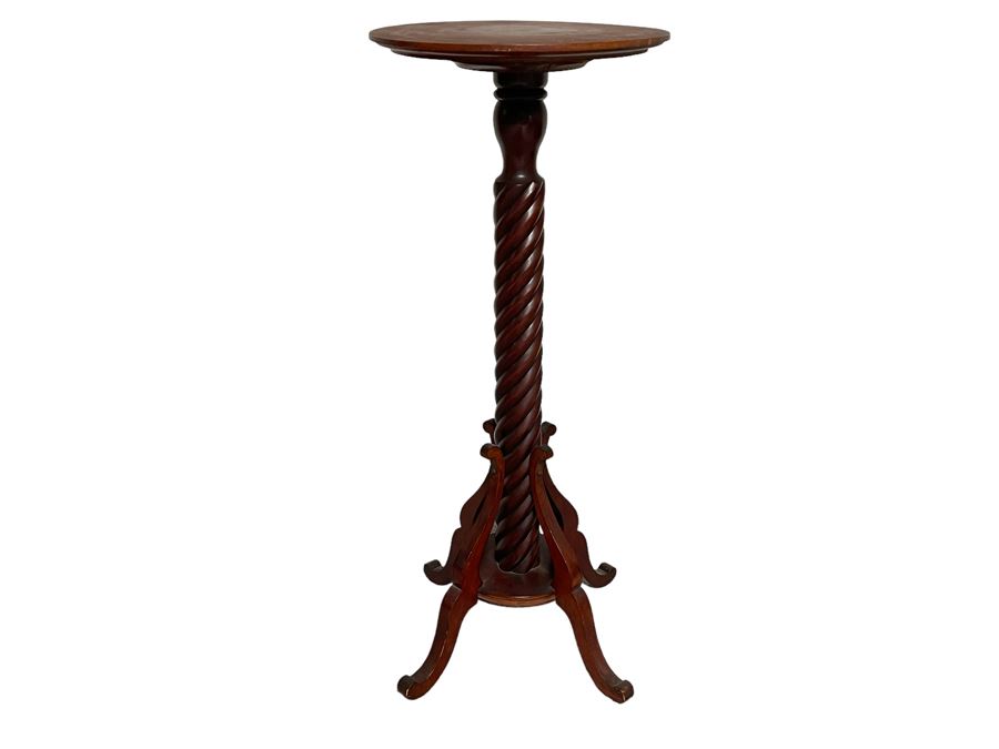 Antique Wooden Barley Twist Fern Stand 34H