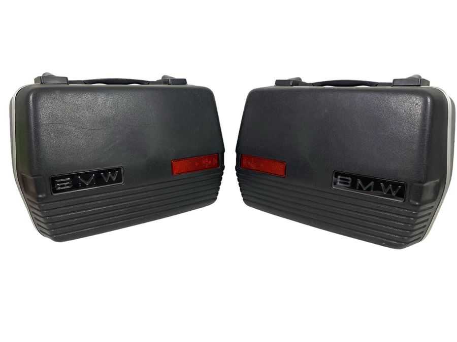 Pair Of BMW Hard Shell Motorcycle Saddle Bags Right And Left