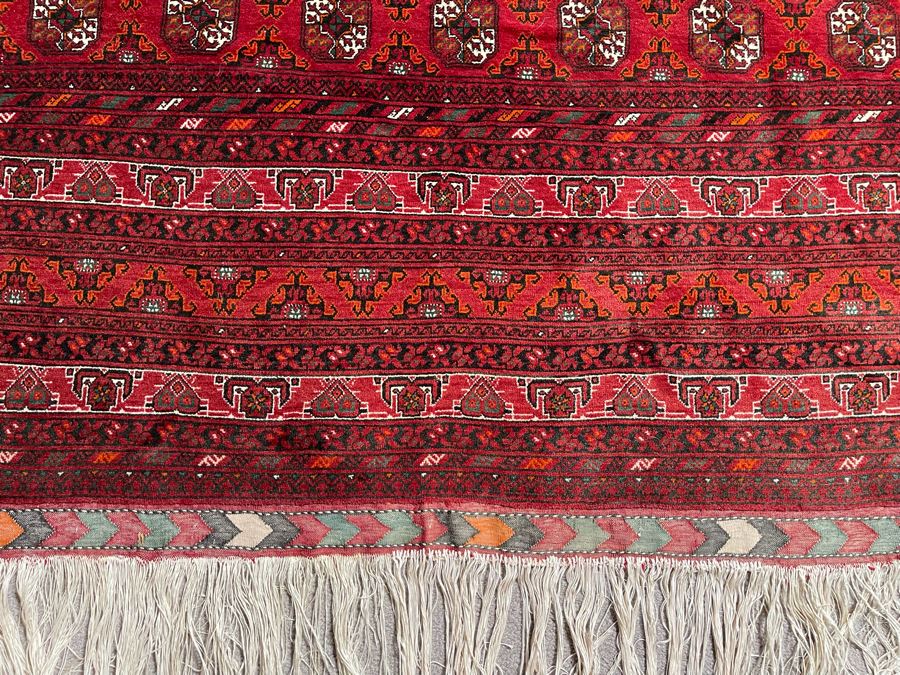 Vintage Hand-Knoted Wool Area Rug From Turkmenistan 122 X 80 [Photo 3]