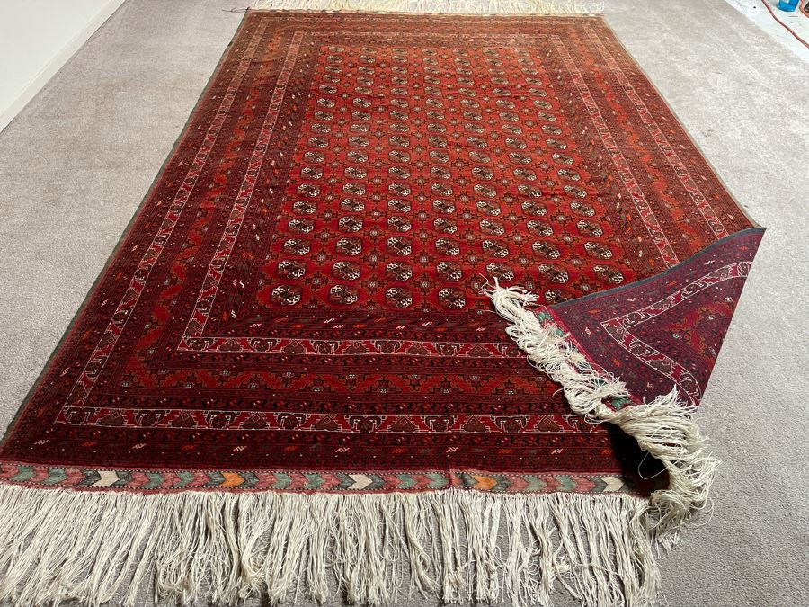 Vintage Hand-Knoted Wool Area Rug From Turkmenistan 122 X 80 [Photo 10]