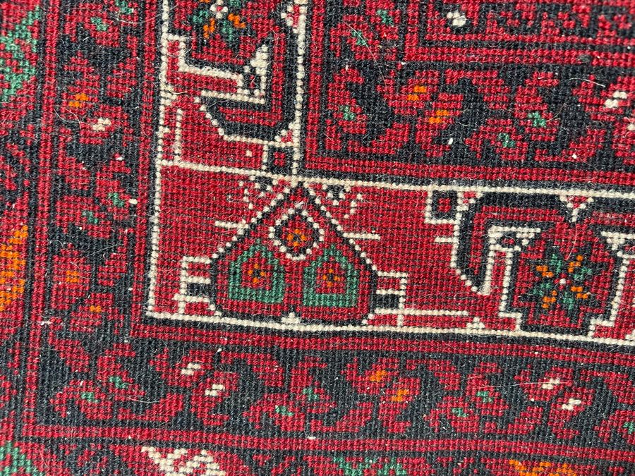 Vintage Hand-Knoted Wool Area Rug From Turkmenistan 122 X 80 [Photo 11]