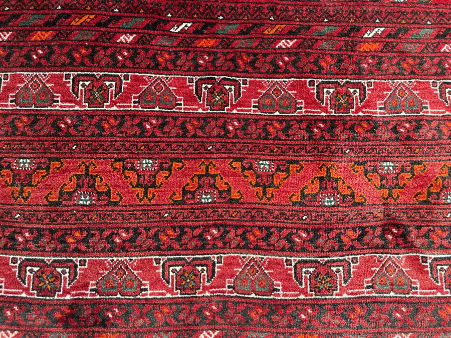Vintage Hand-Knoted Wool Area Rug From Turkmenistan 122 X 80 [Photo 5]