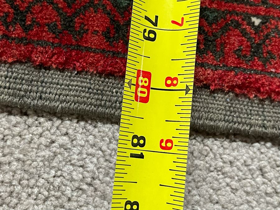 Vintage Hand-Knoted Wool Area Rug From Turkmenistan 122 X 80 [Photo 16]