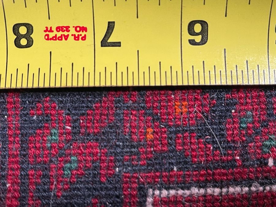 Vintage Hand-Knoted Wool Area Rug From Turkmenistan 122 X 80 [Photo 13]