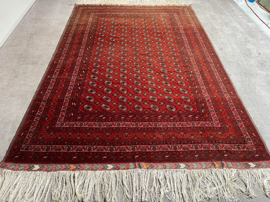 Vintage Hand-Knoted Wool Area Rug From Turkmenistan 122 X 80 [Photo 2]