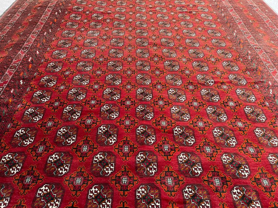 Vintage Hand-Knoted Wool Area Rug From Turkmenistan 122 X 80 [Photo 6]