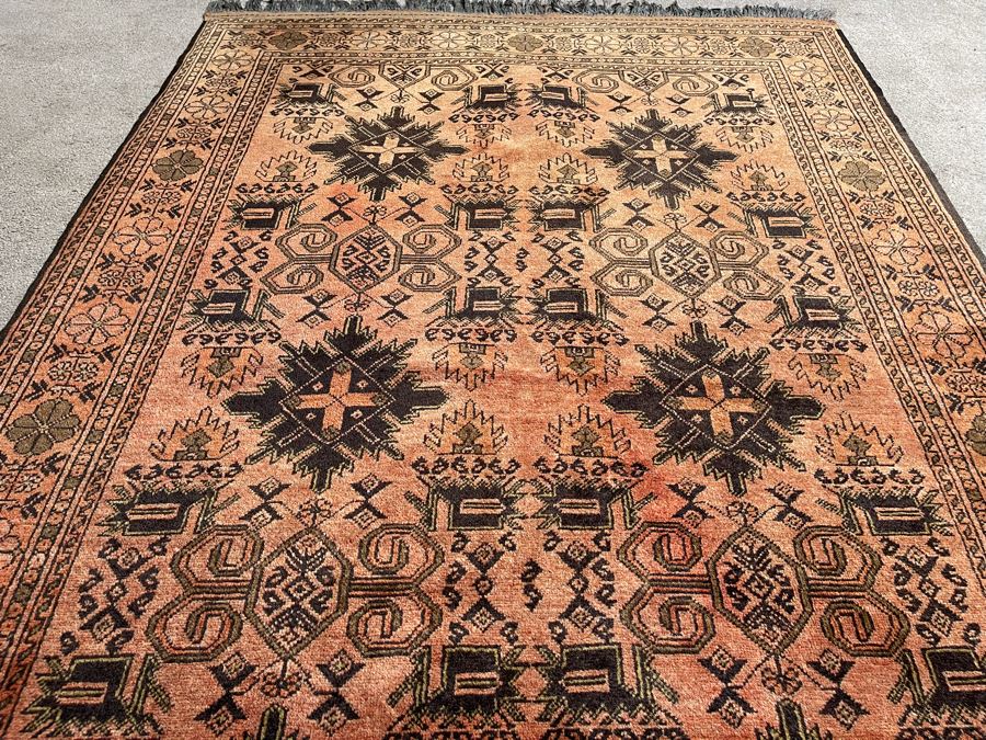 Vintage Hand-Knotted Camel Hair Area Rug From Kazakhstan 79 X 51 [Photo 6]