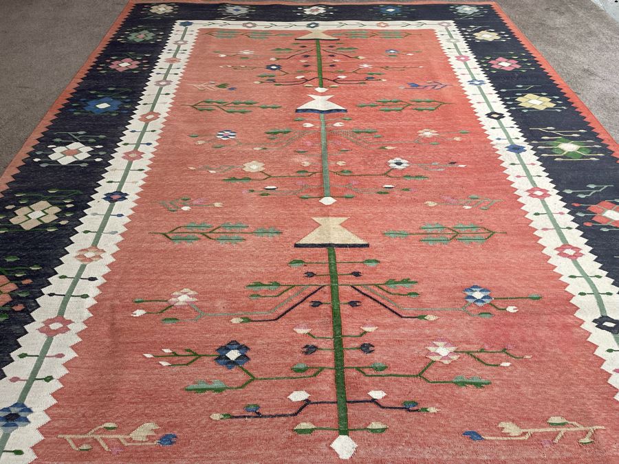 Vintage Handmade Area Kilim Rug From India 104 X 74 [Photo 7]