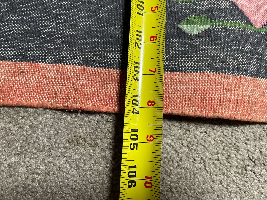 Vintage Handmade Area Kilim Rug From India 104 X 74 [Photo 9]