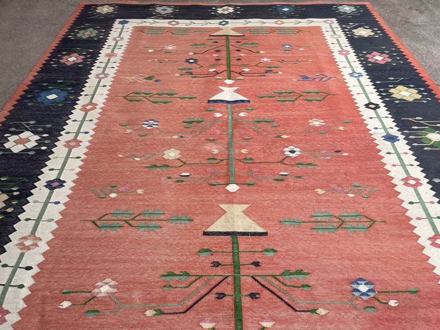 Vintage Handmade Area Kilim Rug From India 104 X 74 [Photo 6]