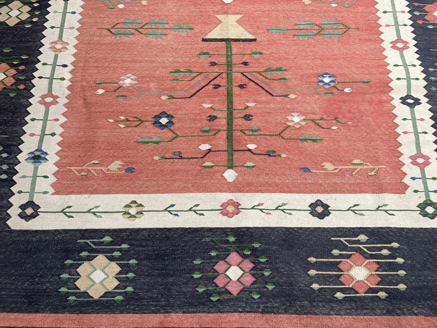 Vintage Handmade Area Kilim Rug From India 104 X 74 [Photo 3]