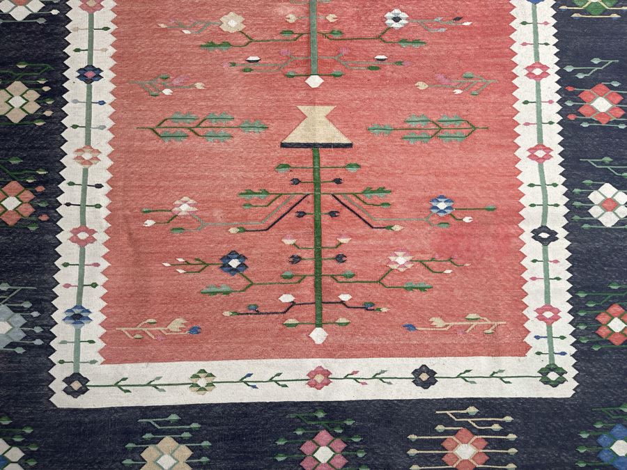 Vintage Handmade Area Kilim Rug From India 104 X 74 [Photo 4]