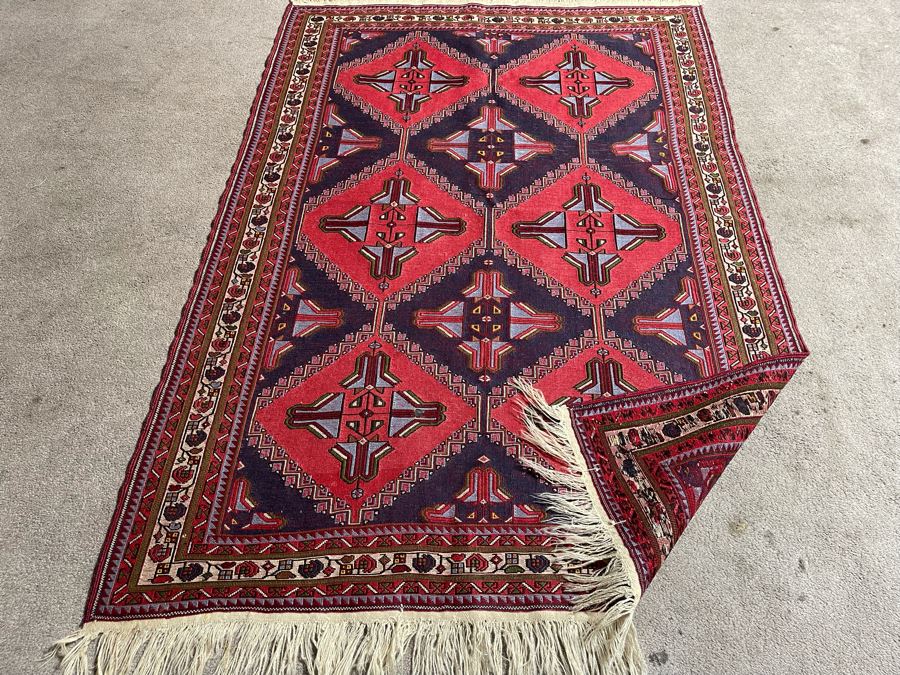 Vintage Hand-Knotted Wool Area Rug From Istanbul, Turkey 71 X 49.5 [Photo 8]