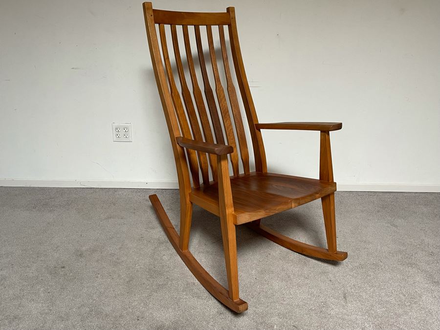 Kinion Furniture Signed Craftsman Handmade Rocking Chair McMinnville, Oregon - See Photos [Photo 4]