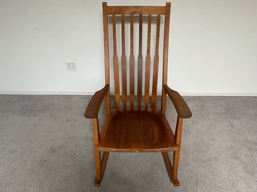 Kinion Furniture Signed Craftsman Handmade Rocking Chair McMinnville, Oregon - See Photos [Photo 7]