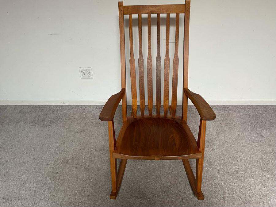 Kinion Furniture Signed Craftsman Handmade Rocking Chair McMinnville, Oregon - See Photos [Photo 6]