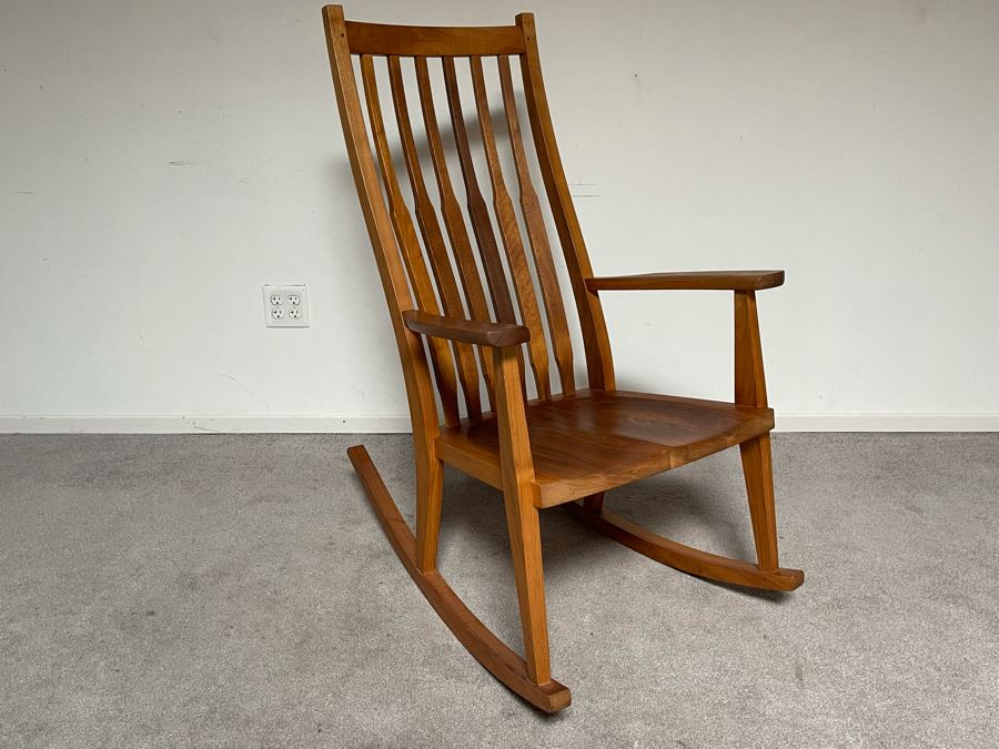 Kinion Furniture Signed Craftsman Handmade Rocking Chair McMinnville, Oregon - See Photos [Photo 5]