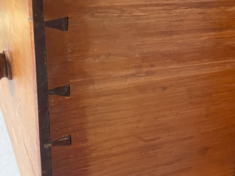 Antique Primitive Pine Wooden Chest Of Drawers Dresser 42W X 20D X 44H [Photo 7]