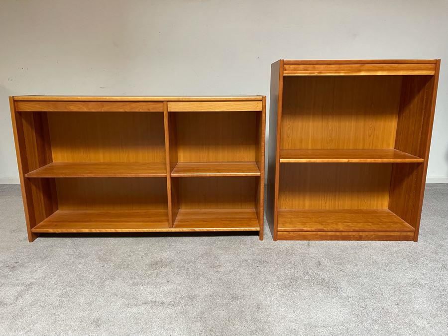 Pair Of Danish Modern Veneer Teak Bookcases [Photo 2]