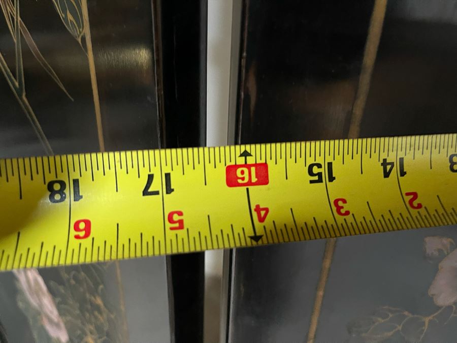 Chinese Mother Of Pearl Inlaid 6-Panel Room Divider Screens - Each Panel Measures 16W X 72H [Photo 19]