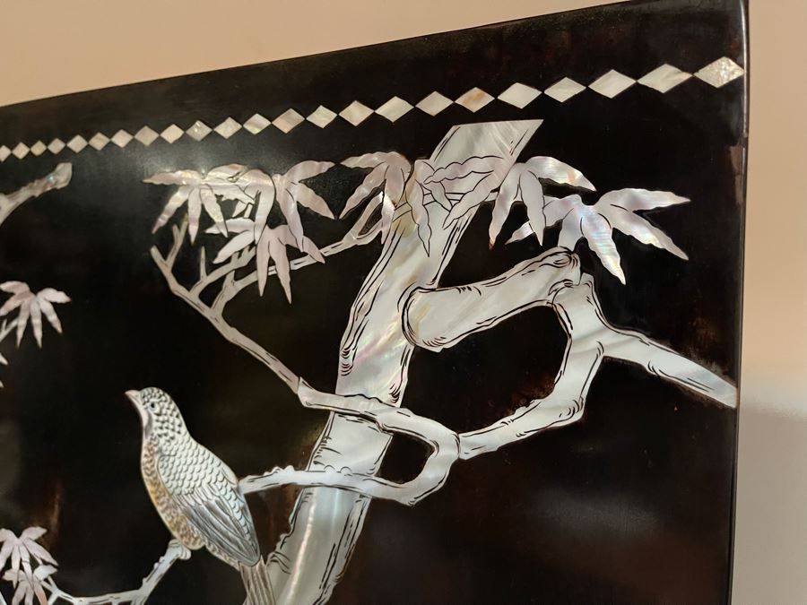 Chinese Mother Of Pearl Inlaid 6-Panel Room Divider Screens - Each Panel Measures 16W X 72H [Photo 10]