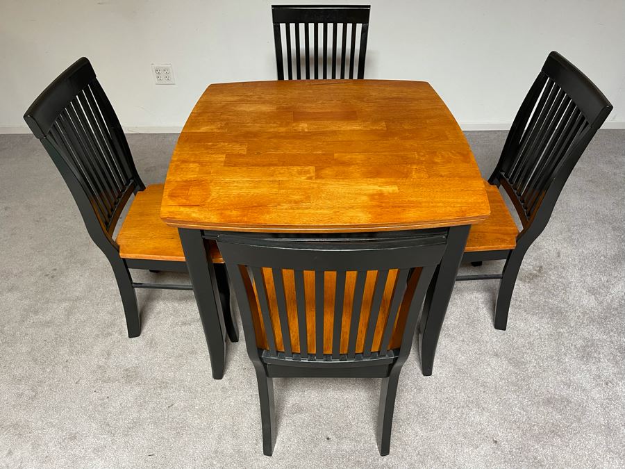 Solid Wood Dining Table With Four Chairs 36W X 29.5H [Photo 5]