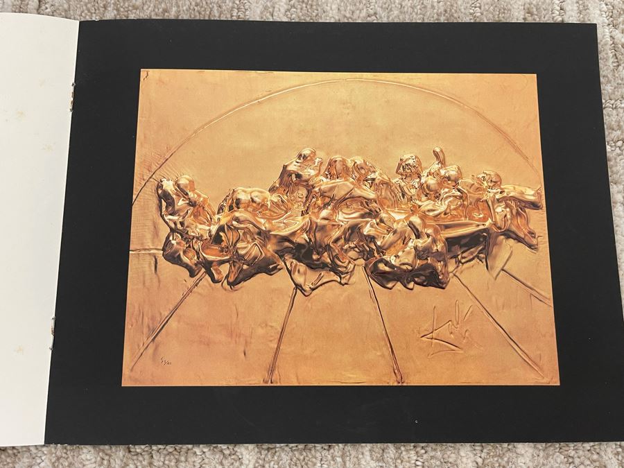 Salvador Dali (1904-1989) Bas Relief Sculpture Titled 'The Last Supper' With Silver Patina Limited Edition I 57/175 In Custom Shadowbox Frame 41 X 35 Appraised $10,750 In 1987 With Certificate Of Authenticity - See Photos [Photo 30]