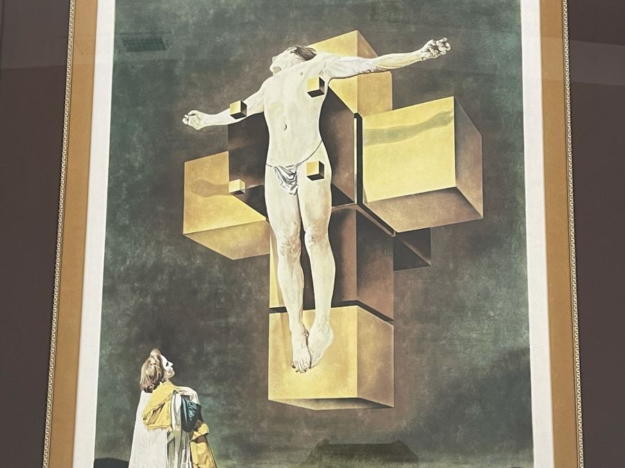 Salvador Dali (1904-1989) Hand Signed Lithograph Titled 'Corpus Hypercubicus' Limited Edition G 84/175 In Custom Frame 36 X 46 Appraised $4,800 In 1987 With Certificate Of Authenticity - See Photos [Photo 7]