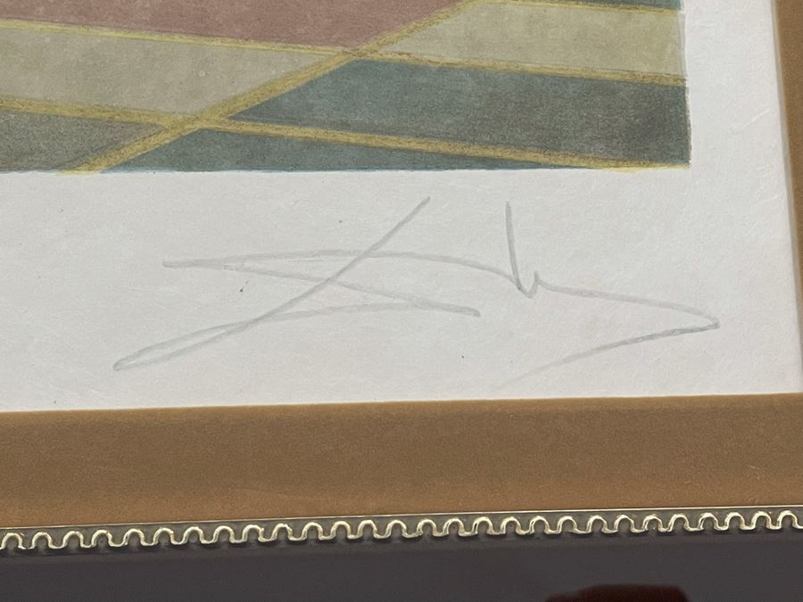 Salvador Dali (1904-1989) Hand Signed Lithograph Titled 'Corpus Hypercubicus' Limited Edition G 84/175 In Custom Frame 36 X 46 Appraised $4,800 In 1987 With Certificate Of Authenticity - See Photos [Photo 9]