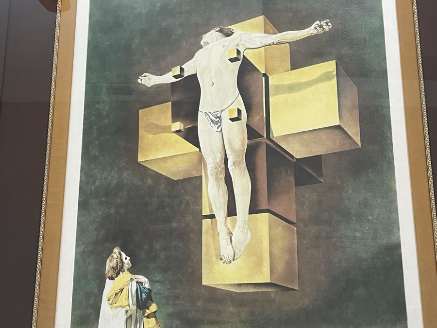Salvador Dali (1904-1989) Hand Signed Lithograph Titled 'Corpus Hypercubicus' Limited Edition G 84/175 In Custom Frame 36 X 46 Appraised $4,800 In 1987 With Certificate Of Authenticity - See Photos [Photo 13]