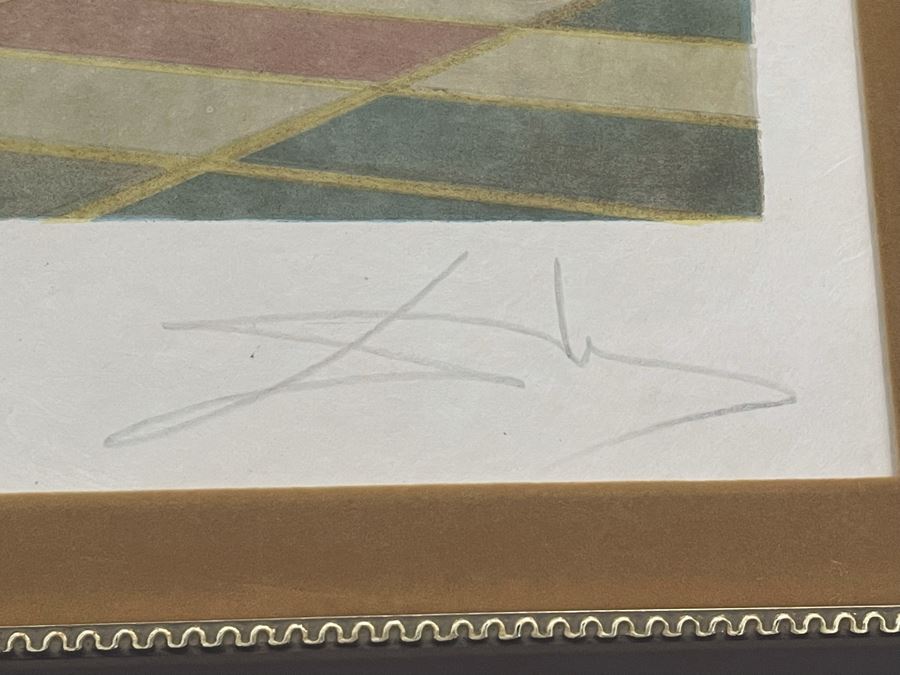 Salvador Dali (1904-1989) Hand Signed Lithograph Titled 'Corpus Hypercubicus' Limited Edition G 84/175 In Custom Frame 36 X 46 Appraised $4,800 In 1987 With Certificate Of Authenticity - See Photos [Photo 8]