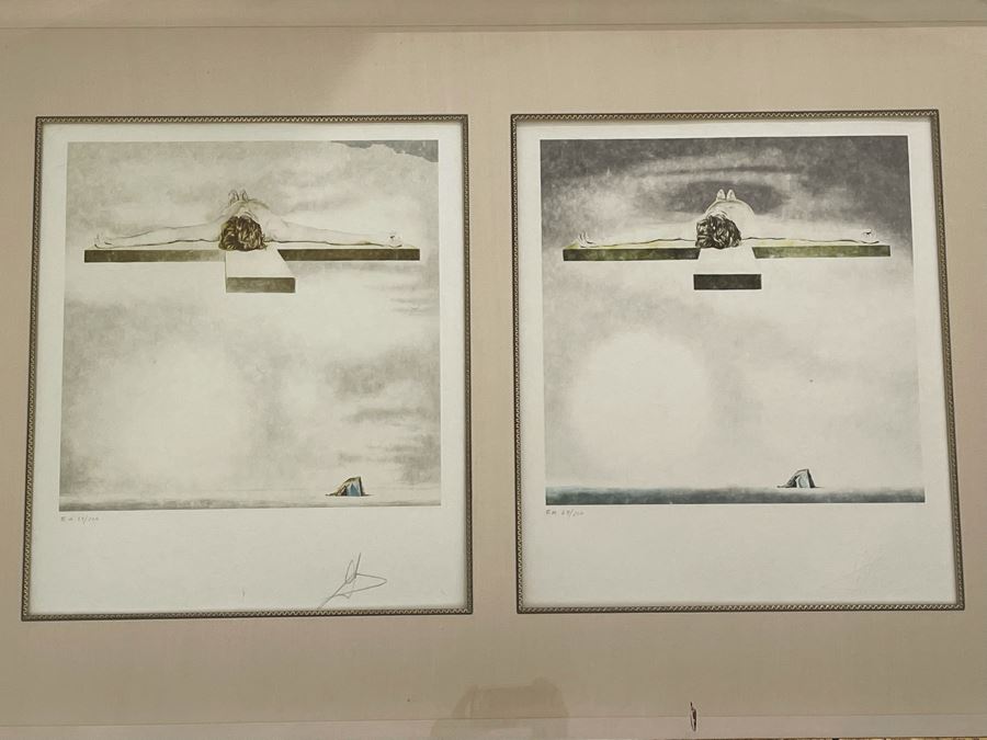 Salvador Dali (1904-1989) Hand Signed 3-D Stereoscopic Lithograph On Japon Paper Titled 'Christ Of Gala' Limited Edition EA 69/100 In Custom Frame 56 X 38 Appraised $6,600 In 1987 With Certificate Of Authenticity - See Photos [Photo 3]