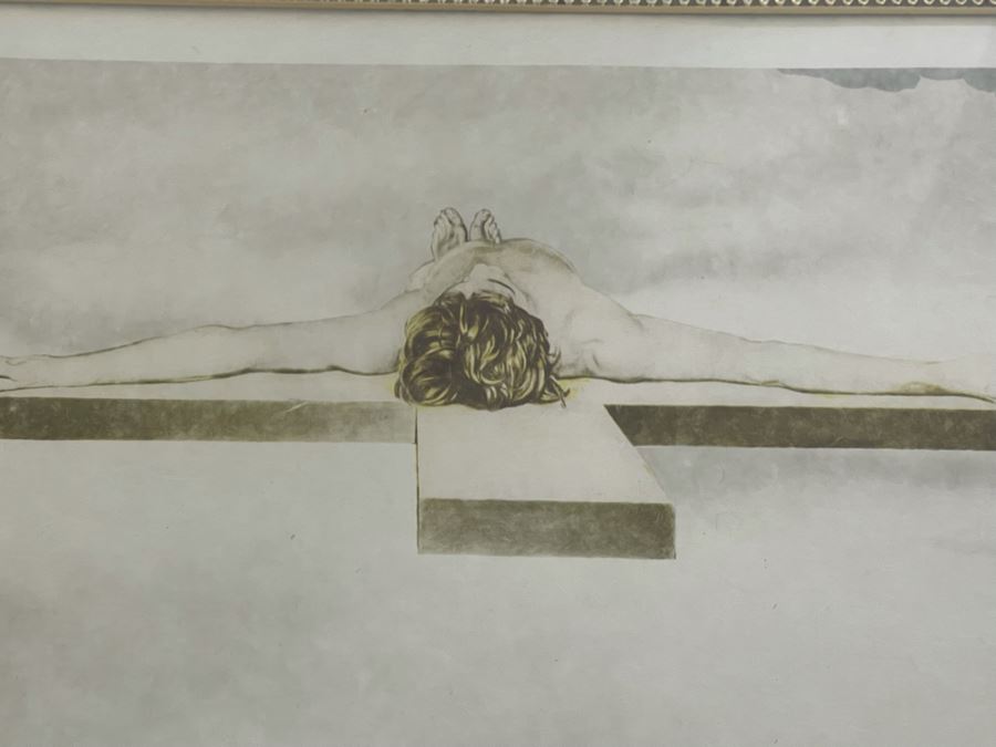 Salvador Dali (1904-1989) Hand Signed 3-D Stereoscopic Lithograph On Japon Paper Titled 'Christ Of Gala' Limited Edition EA 69/100 In Custom Frame 56 X 38 Appraised $6,600 In 1987 With Certificate Of Authenticity - See Photos [Photo 10]