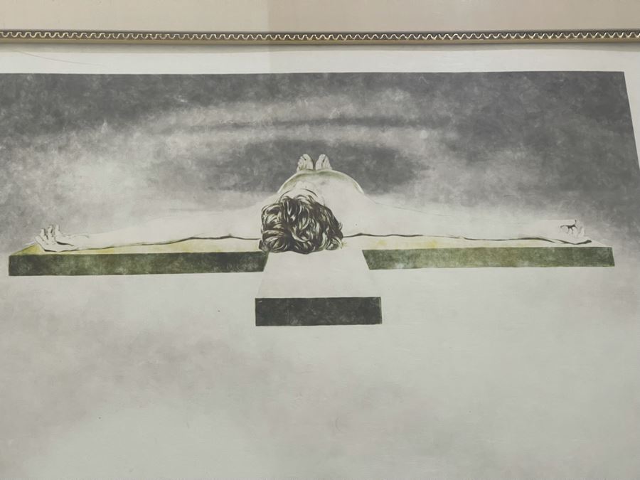 Salvador Dali (1904-1989) Hand Signed 3-D Stereoscopic Lithograph On Japon Paper Titled 'Christ Of Gala' Limited Edition EA 69/100 In Custom Frame 56 X 38 Appraised $6,600 In 1987 With Certificate Of Authenticity - See Photos [Photo 13]