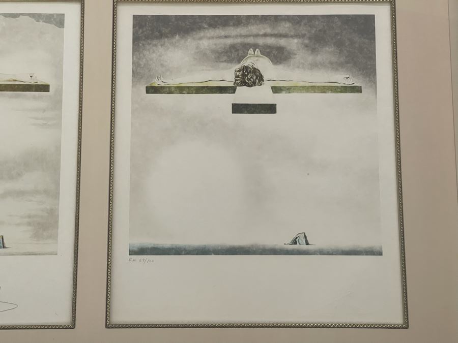 Salvador Dali (1904-1989) Hand Signed 3-D Stereoscopic Lithograph On Japon Paper Titled 'Christ Of Gala' Limited Edition EA 69/100 In Custom Frame 56 X 38 Appraised $6,600 In 1987 With Certificate Of Authenticity - See Photos [Photo 5]