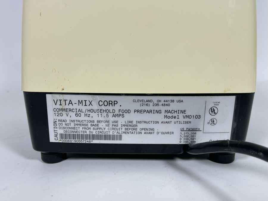 JUST ADDED - Vita-Mix Commercial Food Preparing Machine Model VM0103 [Photo 4]