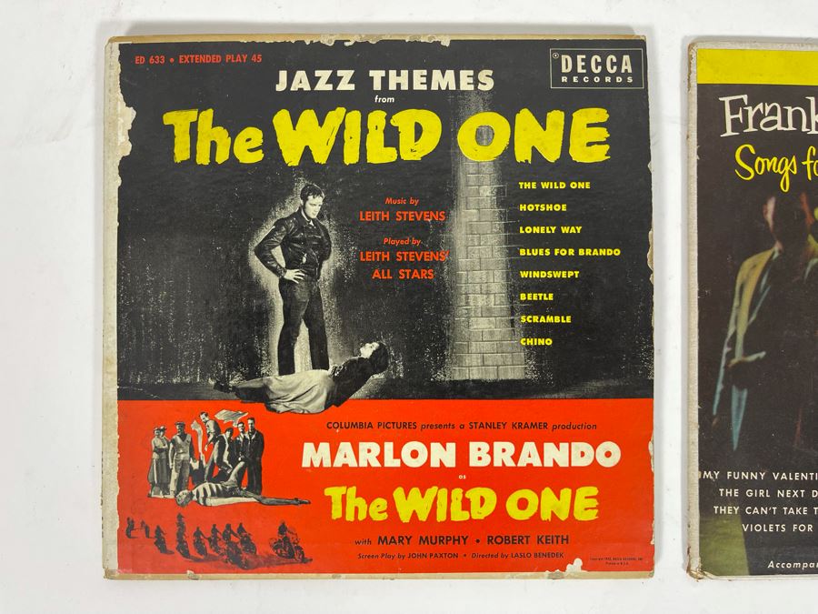 JUST ADDED - Marlon Brando In The Wild One And Frank Sinatra Songs For Young Lovers Extended Play Vinyl Records [Photo 3]