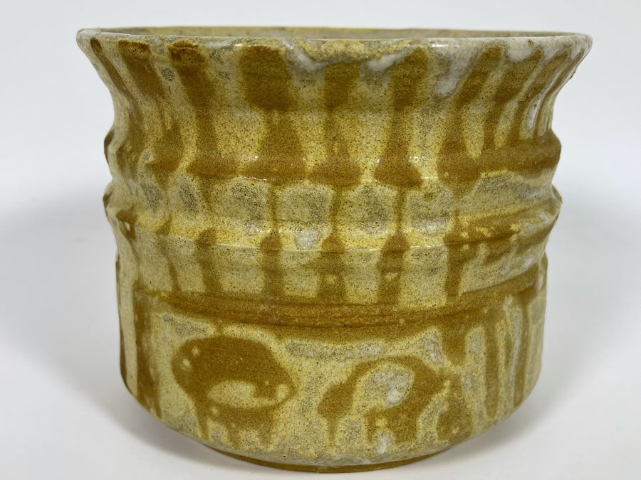 JUST ADDED - Janka McClatchey Mid-Century Modern Studio Pottery Signed Janka 6.5W X 5H [Photo 5]