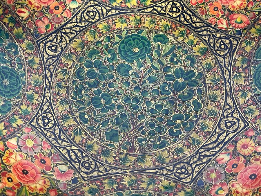 JUST ADDED - Impressive Hand Painted Indian Bowl 12R X 4.5H [Photo 14]