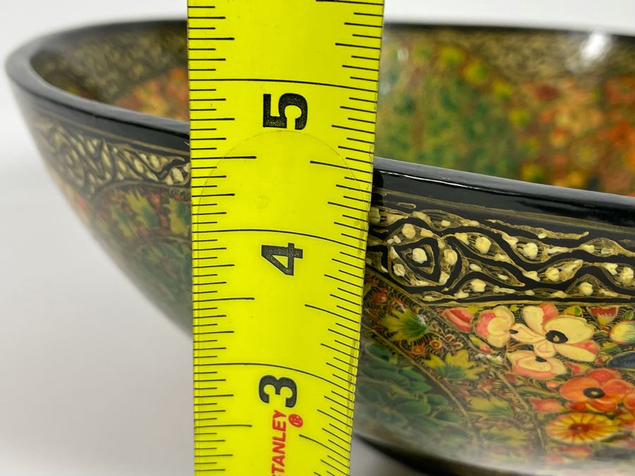 JUST ADDED - Impressive Hand Painted Indian Bowl 12R X 4.5H [Photo 20]