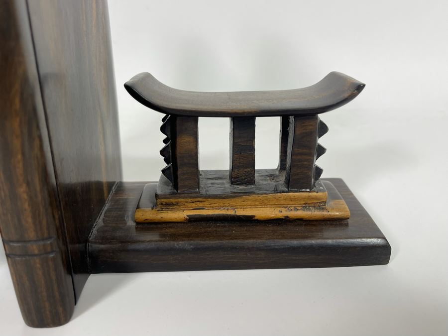JUST ADDED - Pair Of Vintage African Hand Carved Wooden Bookends  [Photo 9]