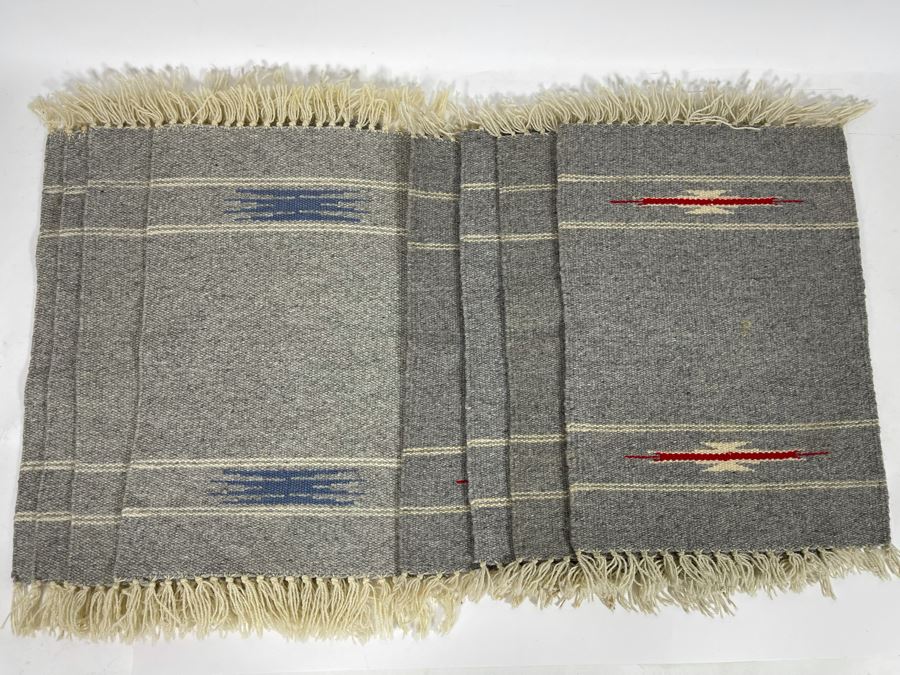 JUST ADDED - Eight Hand Woven Wool Place Mats From New Mexico 12 X 17