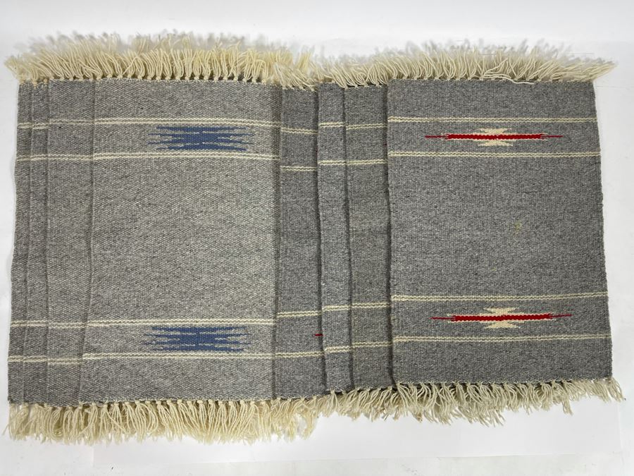 JUST ADDED - Eight Hand Woven Wool Place Mats From New Mexico 12 X 17 [Photo 2]