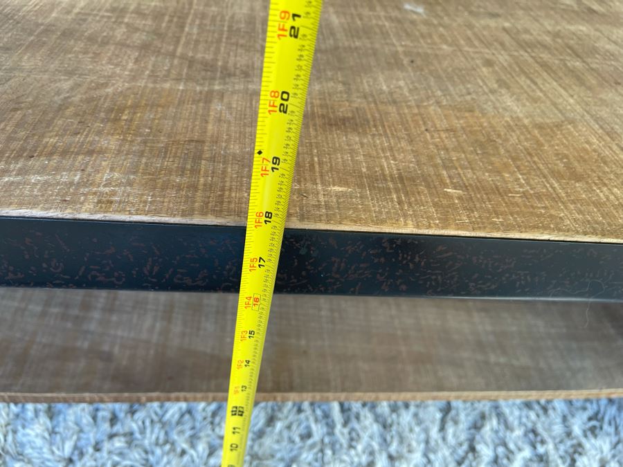 JUST ADDED - Wood And Metal 2-Tier Coffee Table 48W X 30D X 18H [Photo 8]