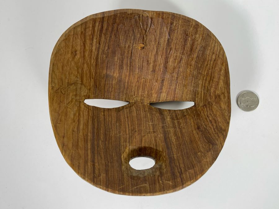 JUST ADDED - Hand Carved Wooden Ethnic Mask 7W X 8H [Photo 5]