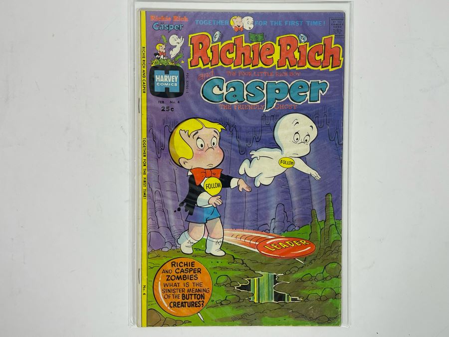 Harvey Comics Richie Rich And Casper #4 Comic Book [Photo 1]