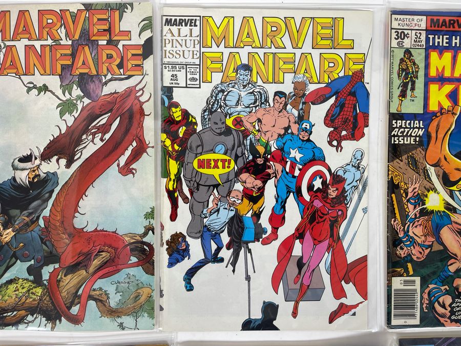 Eight Vintage Marvel Comic Books: Thor, Marvel Fanfare, Master Of Kung Fu, The New Mutants, Elf Quest [Photo 5]