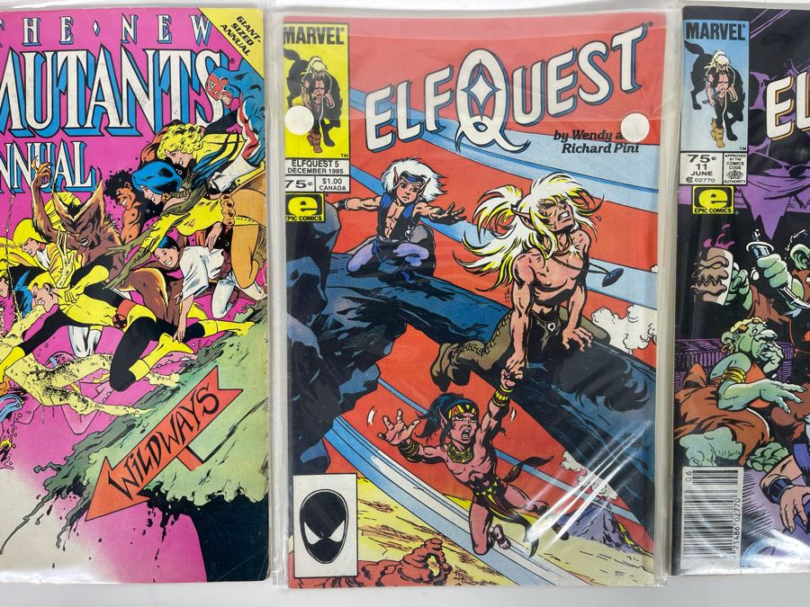 Eight Vintage Marvel Comic Books: Thor, Marvel Fanfare, Master Of Kung Fu, The New Mutants, Elf Quest [Photo 9]