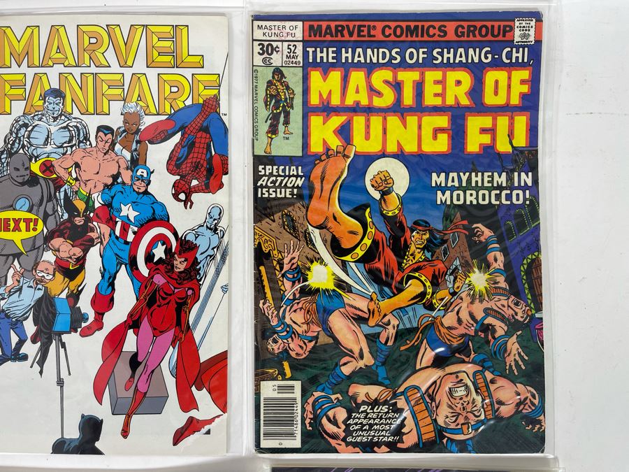 Eight Vintage Marvel Comic Books: Thor, Marvel Fanfare, Master Of Kung Fu, The New Mutants, Elf Quest [Photo 6]