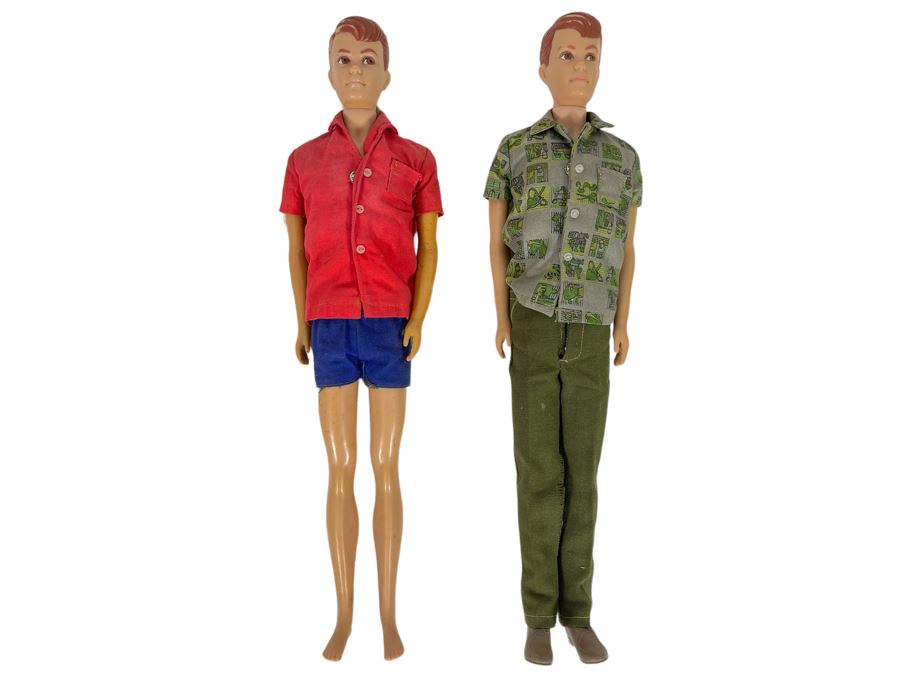 Pair Of Early Vintage 1960s Allan Barbie Dolls (He’s Ken’s Buddy)